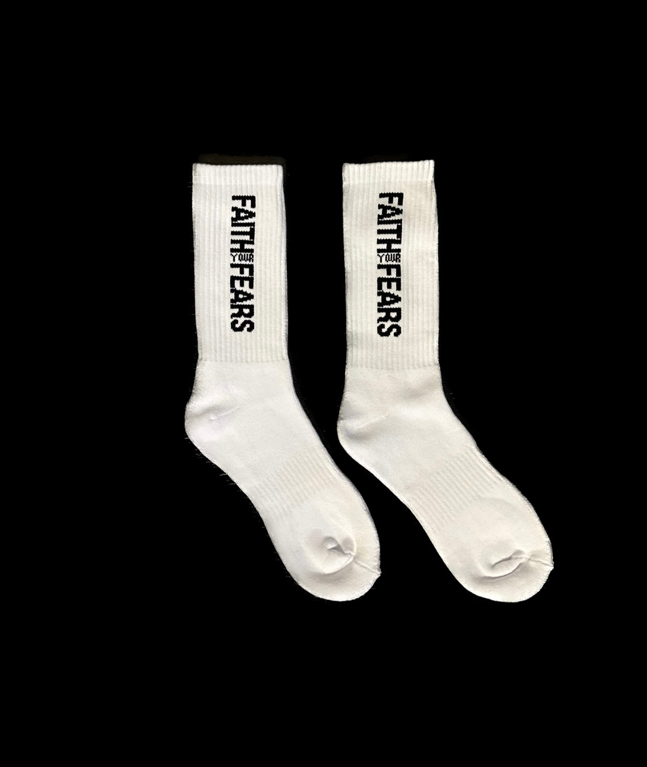 FAITH YOUR FEARS SOCKS - WHITE
