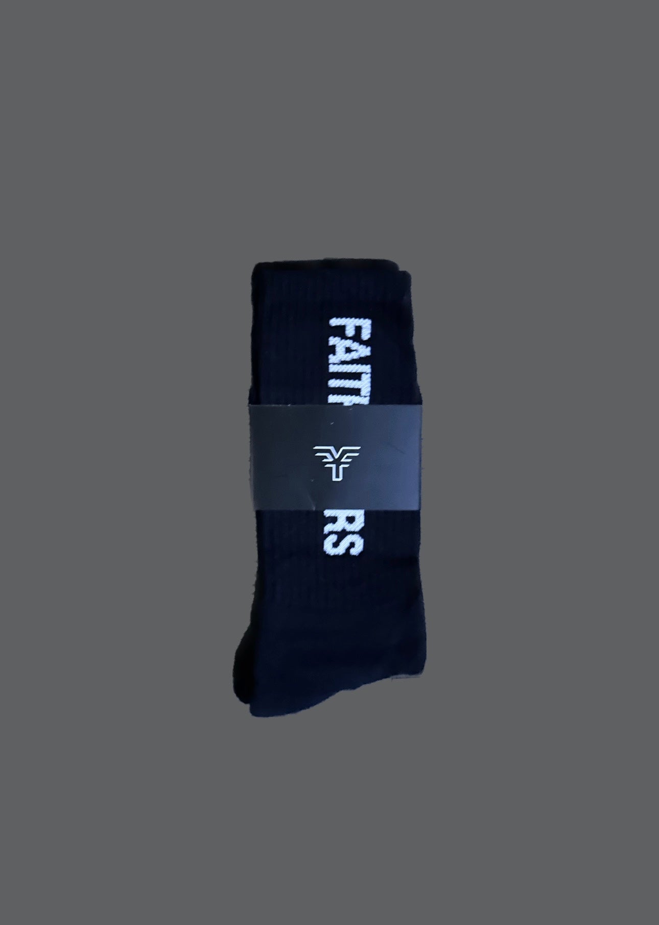 FAITH YOUR FEARS SOCKS - BLACK